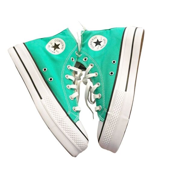 Chuck Taylor All Star Lift High Top Platform By You NEW Women's 9 Green - Picture 6 of 10
